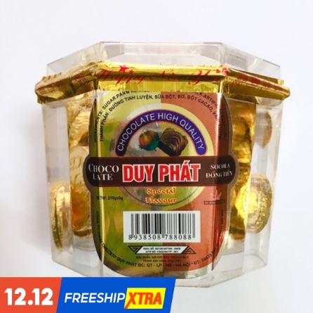 Socola đồng tiền vàng hộp - Bánh Kẹo Duy Phát - Công Ty TNHH Thương Mại Và Chế Biến Thực Phẩm Duy Phát